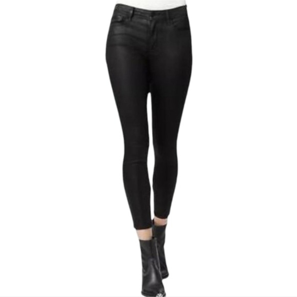 Sanctuary Black Coated Cropped High Rise Stretch Skinny Jeans Plus Size 22W‎ New